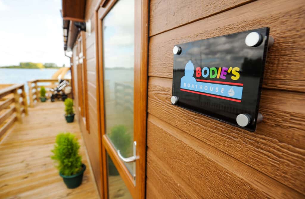 Sign on the Bodie Hodges Boathouse Door